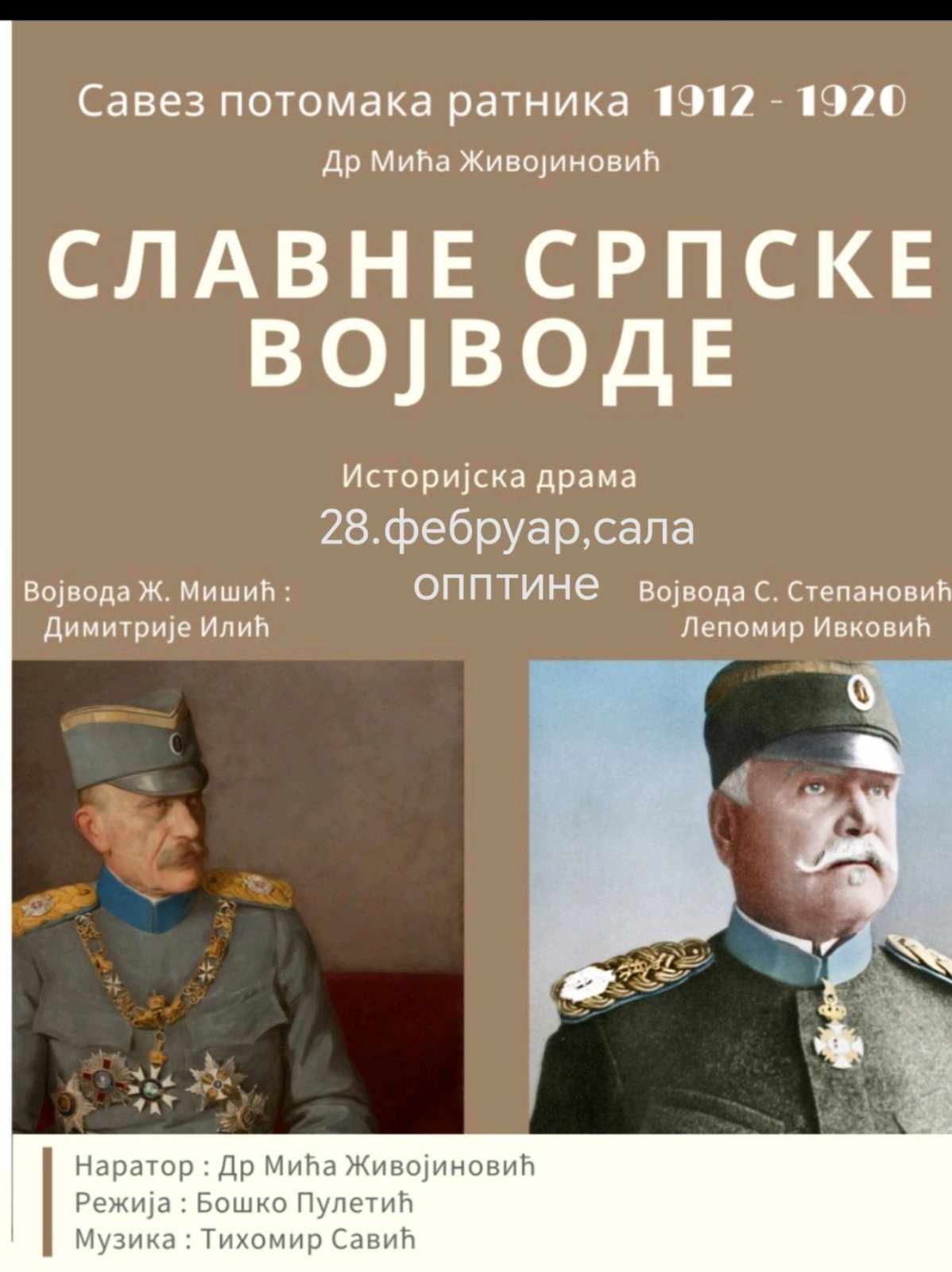 Slavne srpske vojvode poster